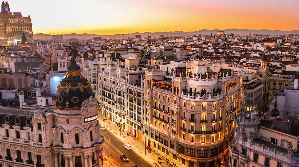 Barcelona Downtown during dawn